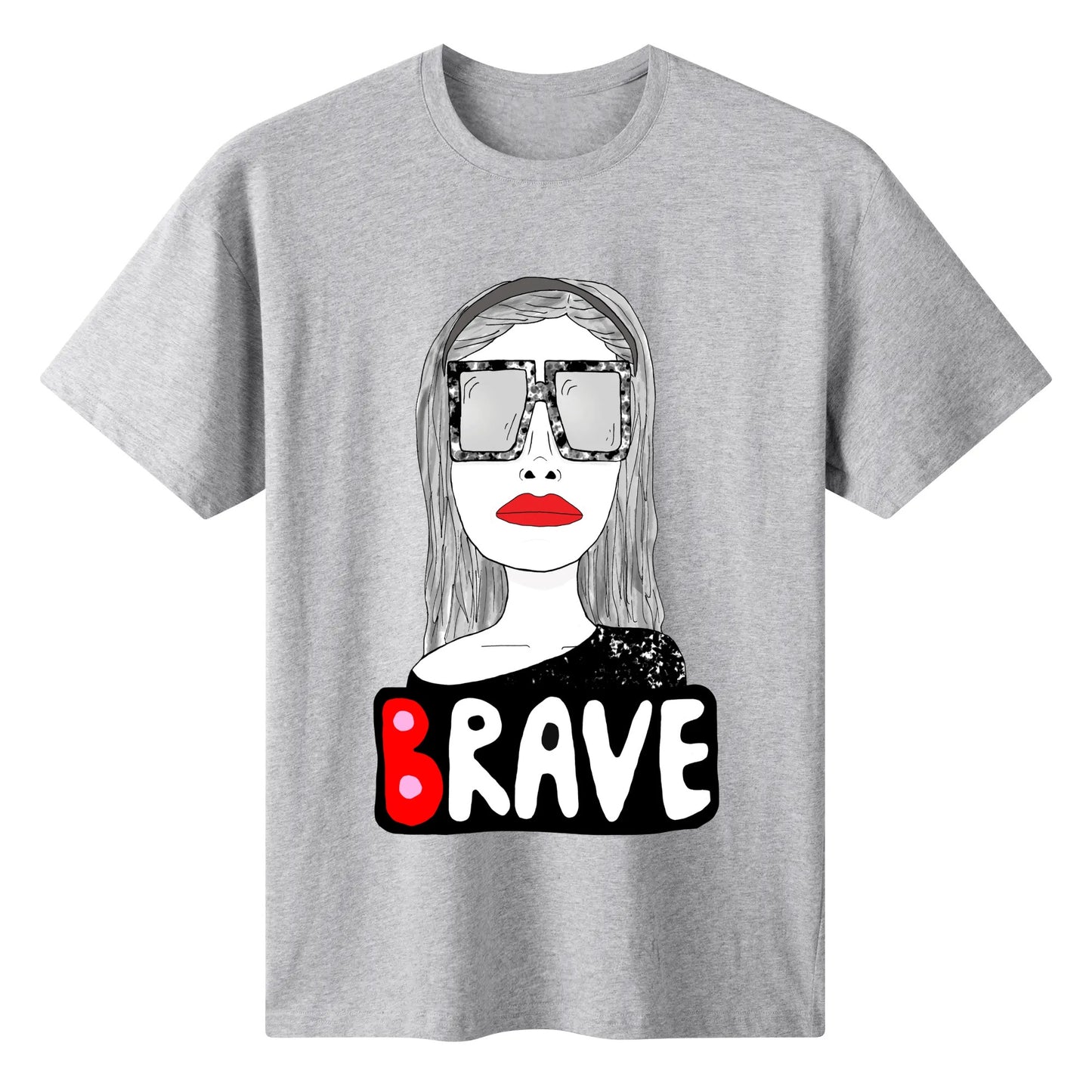 Brave You Women's Cotton Tee - Front & Back Printed T-Shirt