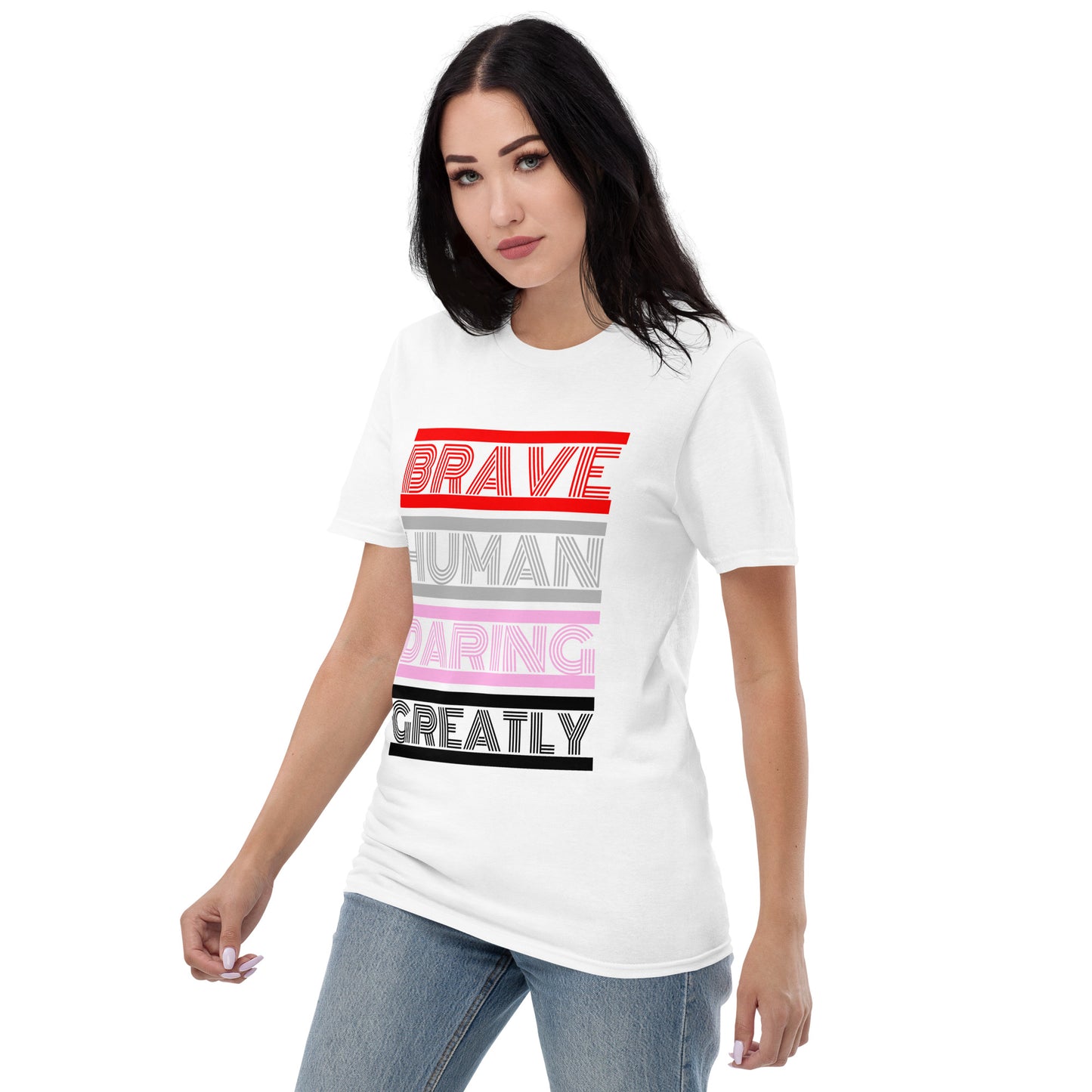 Brave Human Daring Greatly Graphic Tee - White