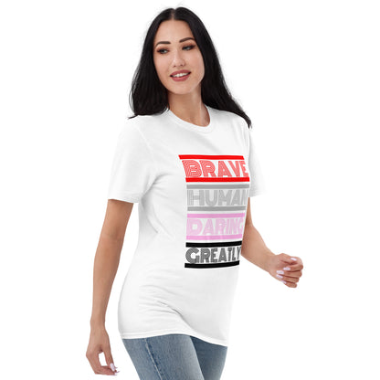 Brave Human Daring Greatly Graphic Tee - White