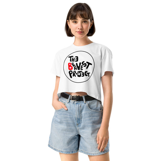 The Bravest Project Crop Top - White